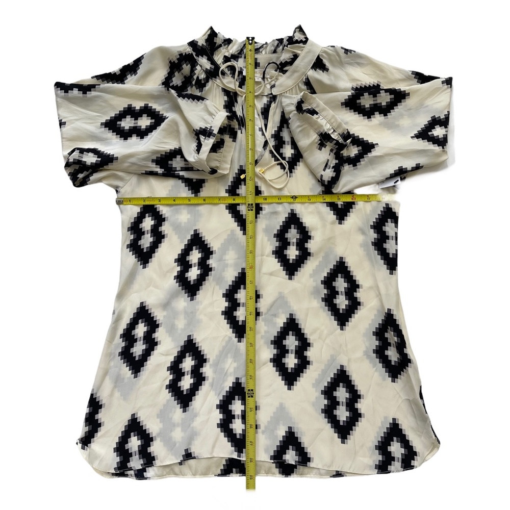 Britt Ryan Silk Geometric Print Blouse Size Medium - Picture 8 of 12